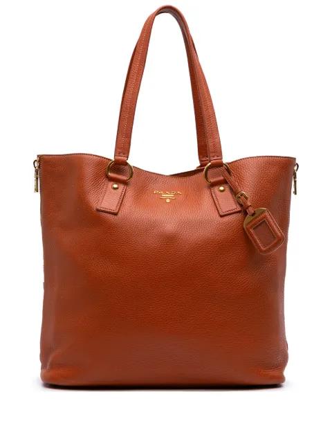 2000-2025 Vitello Daino Side Zip Shopper tote bag by PRADA 