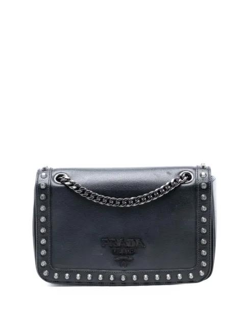 2000-2026 Glace Calfskin Studded crossbody bag by PRADA 