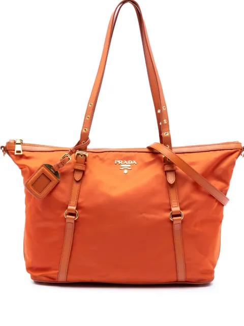 2010-2016 Saffiano Trimmed Tessuto satchel by PRADA 