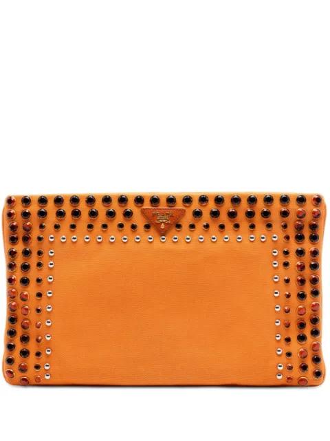 2010-2025 Canvas Canapa Bijoux clutch bag by PRADA 