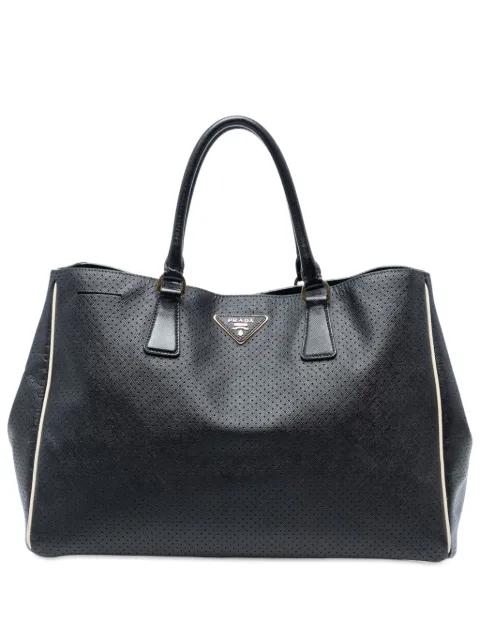 2010-2025 Large Perforated Saffiano Lux Galleria tote bag by PRADA 