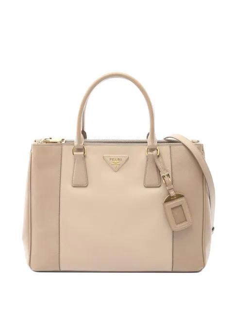 2010-2025 Medium Bicolor Saffiano Lux Galleria Double Zip satchel by PRADA 