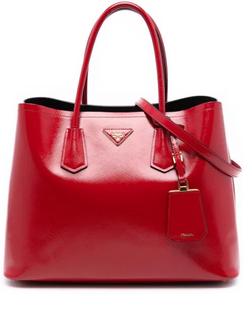 2010-2025 Medium Saffiano Vernice Double satchel by PRADA 