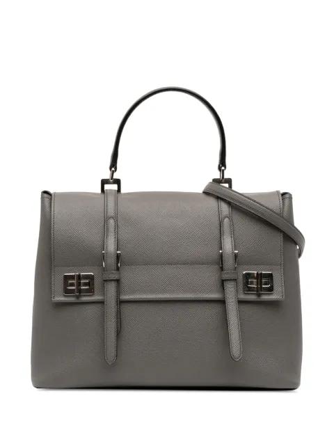 2010-2025 Saffiano Cuir Double Turnlock satchel by PRADA 