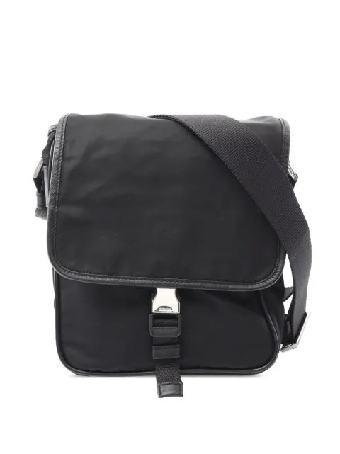 2010-2025 Saffiano Trimmed Tessuto Buckle Messenger Bag crossbody bag by PRADA 2010-2025 Saffiano Trimmed Tessuto Buckle Messenger Bag crossbody bag by PRADA