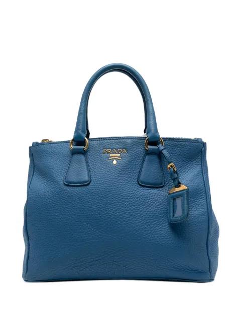 2010-2025 Vitello Daino Double Zip Convertible Tote satchel by PRADA 