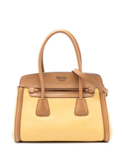 2010-2026 Bicolor Saffiano Cuir Trimmed Leather satchel by PRADA 