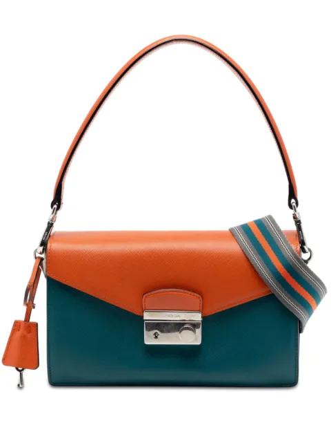 2010-2026 Bicolor Saffiano Lux Sound Lock satchel by PRADA 