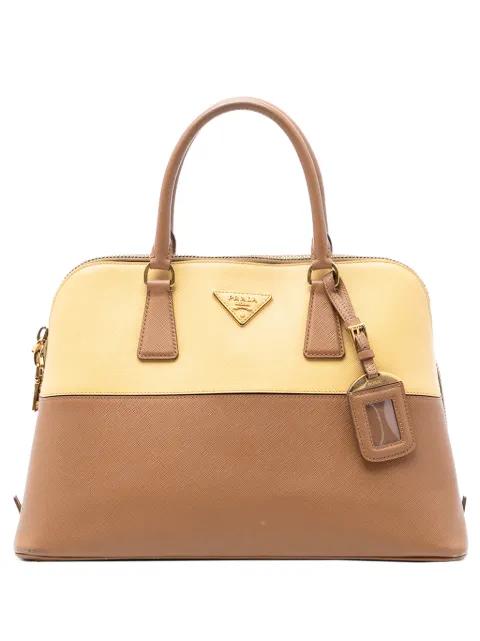 2010-2026 Medium Bicolor Saffiano Lux Promenade satchel by PRADA 