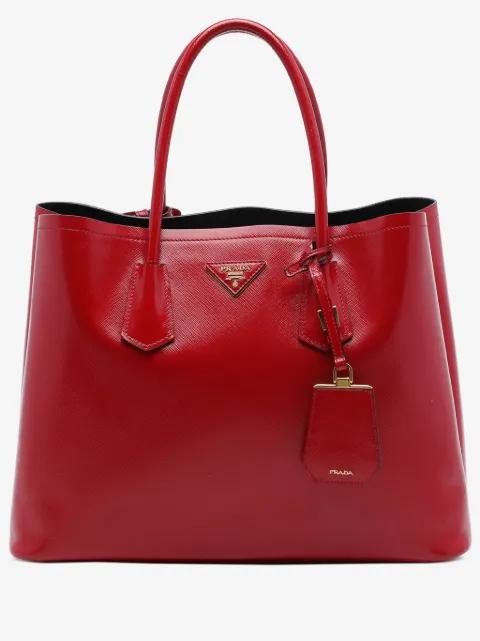 2010-2026 Medium Saffiano Vernice Double satchel by PRADA 