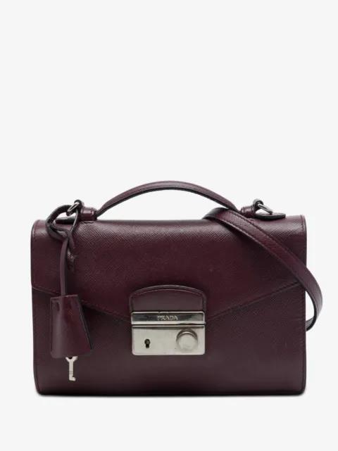 2010-2026 Saffiano Lux Sound Lock satchel by PRADA 