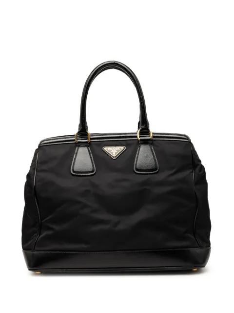2010-2026 Saffiano Vernice Trimmed Tessuto Parabole tote bag by PRADA 