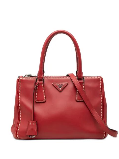 2010-2026 Small City Calf Hand Stitched Galleria Double Zip satchel by PRADA 