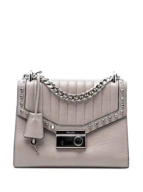 2010-2026 Studded Glace Calf Sound Lock crossbody bag by PRADA 