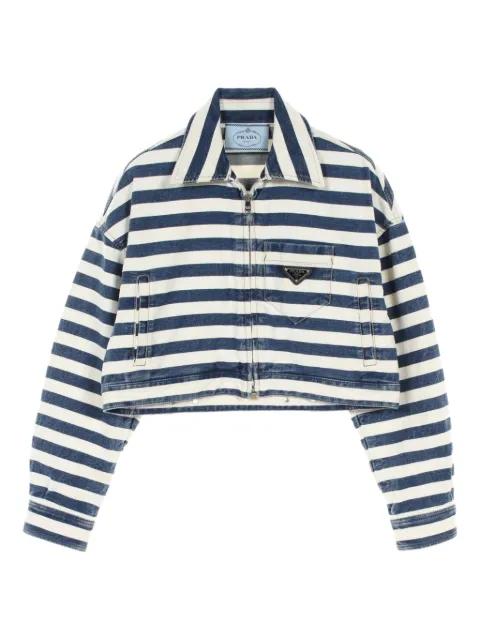2010s cotton-denim striped jacket by PRADA 