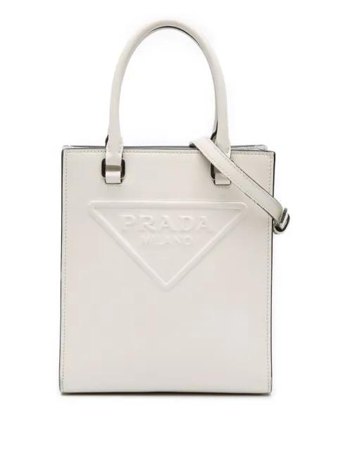 2013-2025 Mini Soft Calf Logo Drill satchel by PRADA 