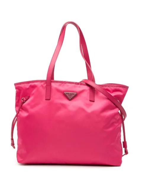 2013-2025 Saffiano Trimmed Tessuto Open Convertible Tote satchel by PRADA 