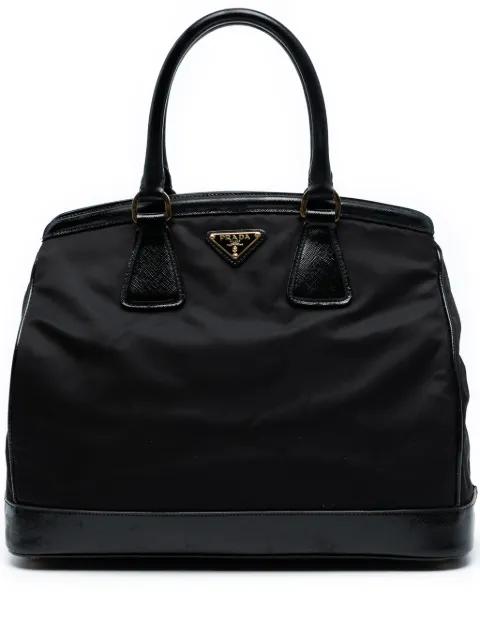 2013-2025 Saffiano Vernice Trimmed Tessuto Parabole tote bag by PRADA 2013-2025 Saffiano Vernice Trimmed Tessuto Parabole tote bag by PRADA