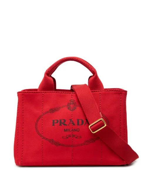 2013-2025 Small Canvas Canapa Logo satchel by PRADA 
