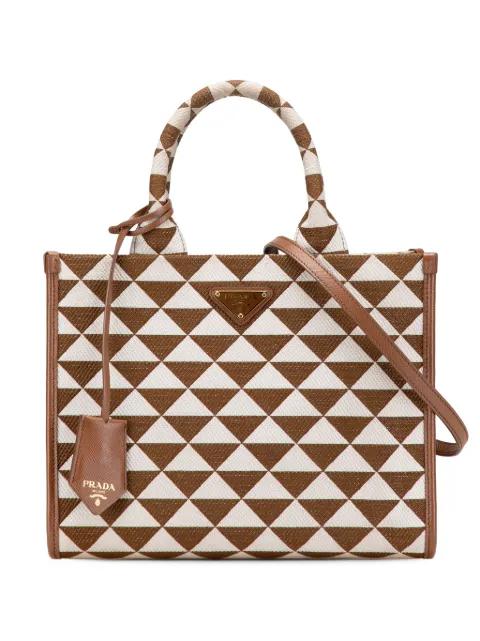 2013-2025 Small Canvas Symbole Triangolo satchel by PRADA 