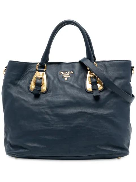 2013-2025 Soft Calfskin Open Convertible Shopping Tote satchel by PRADA 