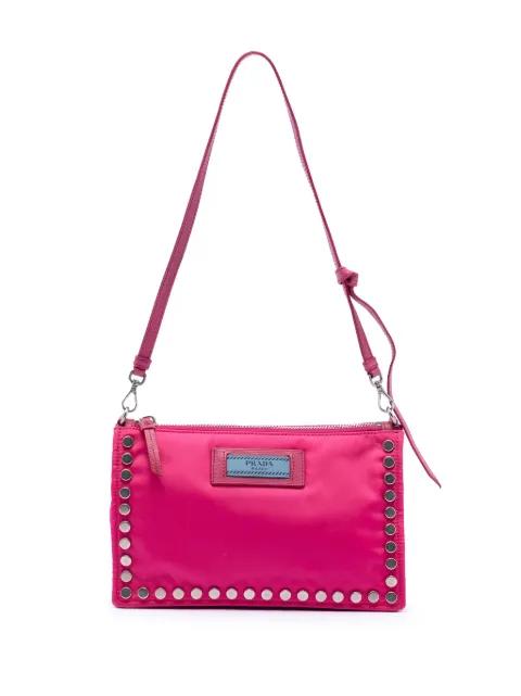 2013-2025 Tessuto Studded Etiquette shoulder bag by PRADA 