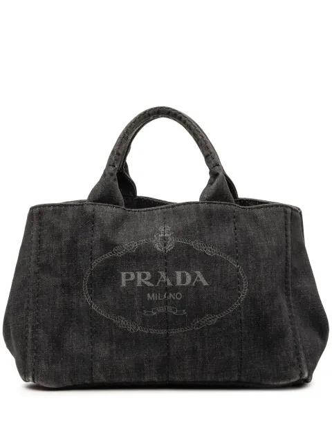 2013-2026 Denim Canapa Logo satchel by PRADA 