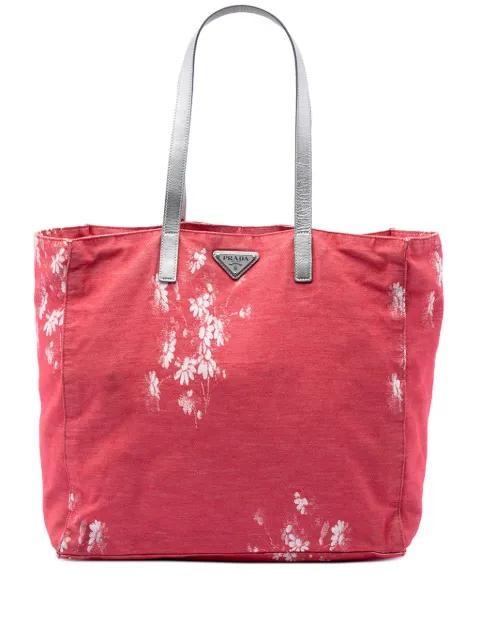 2013-2026 Floral Printed Canvas tote bag by PRADA 
