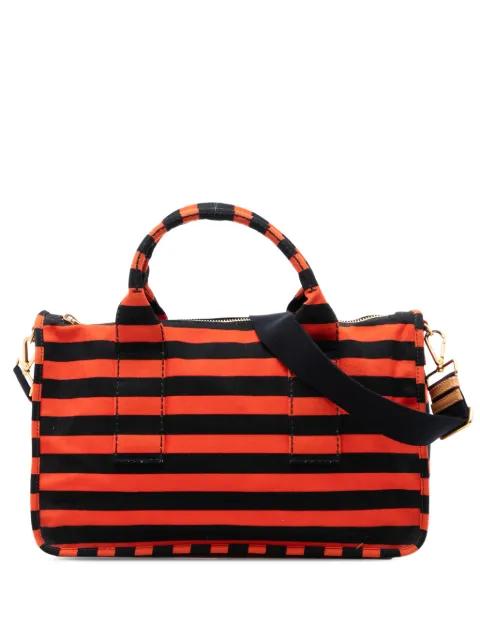 2013-2026 Large Canvas Canapa Righe Striped satchel by PRADA 