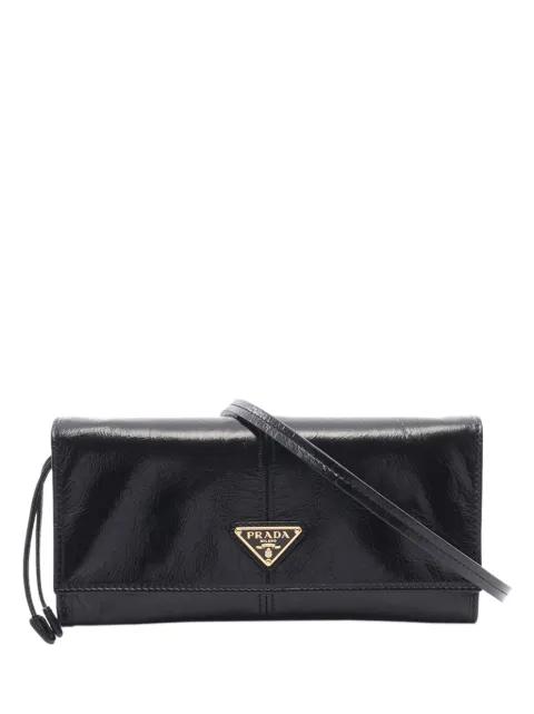 2013-2026 Leather Logo Wallet on Strap shoulder bag by PRADA 