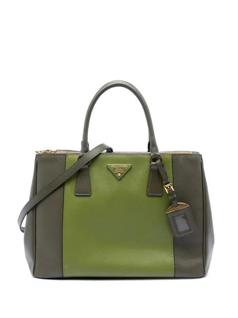 2013-2026 Medium Bicolor Saffiano Lux Galleria Double Zip satchel by PRADA 