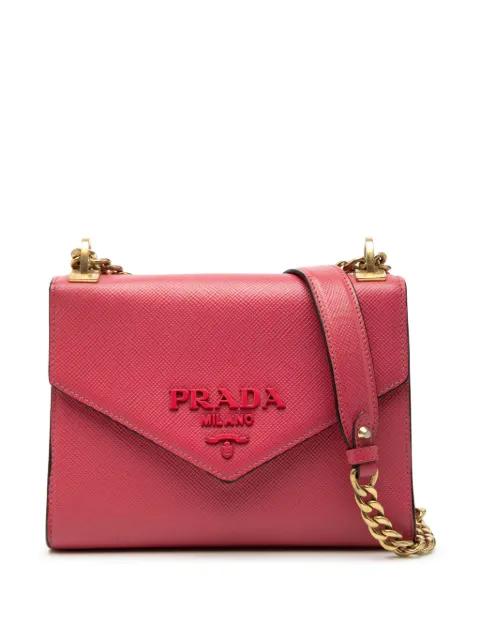 2013-2026 Saffiano Cuir Monochrome Envelope crossbody bag by PRADA 