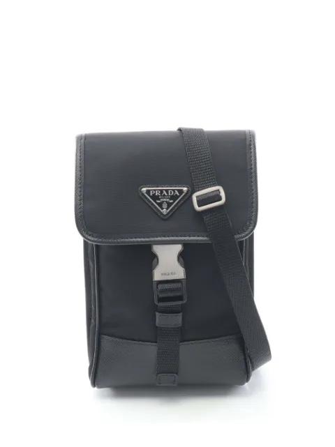 2013-2026 Saffiano Trimmed Tessuto Phone Holder crossbody bag by PRADA 