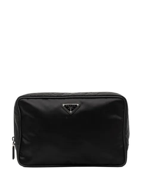 2013-2026 Saffiano Trimmed Tessuto clutch bag by PRADA 