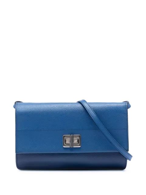 2013-2026 Saffiano Turn Lock Wallet on Strap crossbody bag by PRADA 