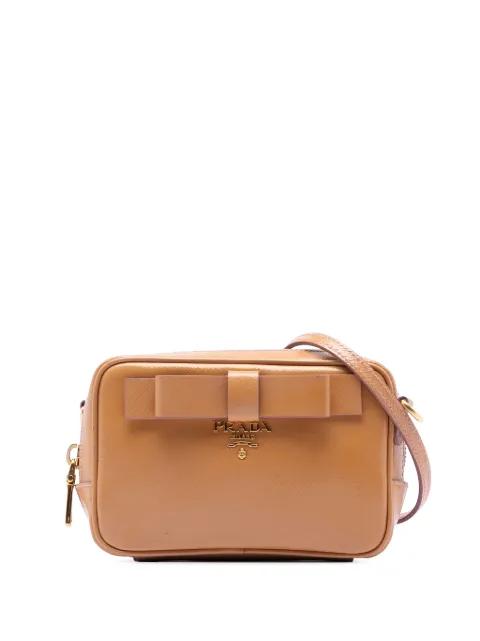 2013-2026 Saffiano Vernice Bow Camera Bag crossbody bag by PRADA 