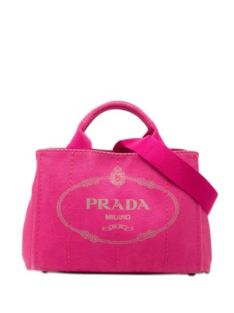 2013-2026 Small Canvas Canapa Logo satchel by PRADA 