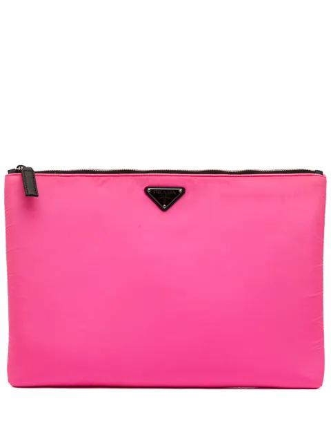 2013-2026 Tessuto Padded Zip clutch bag by PRADA 