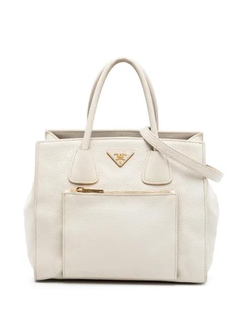 2013-2026 Vitello Daino Front Pocket Open Convertible Tote satchel by PRADA 