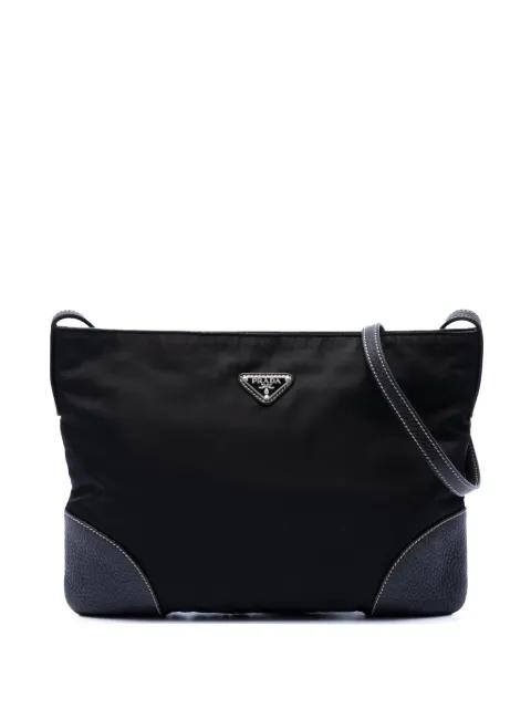 2013-2026 Vitello Daino Trimmed Tessuto Zip Top crossbody bag by PRADA 