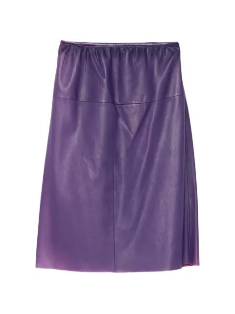 A-line leather skirt by PRADA 