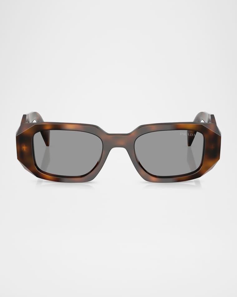 Acetate Rectangular Sunglasses by PRADA