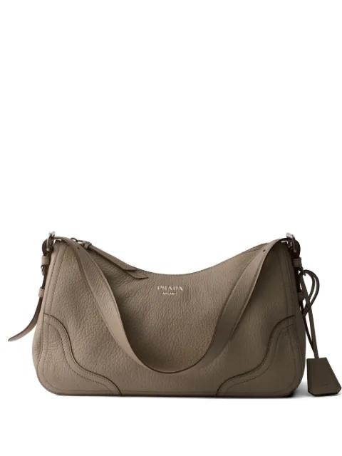 Aimèe large leather shoulder bag by PRADA