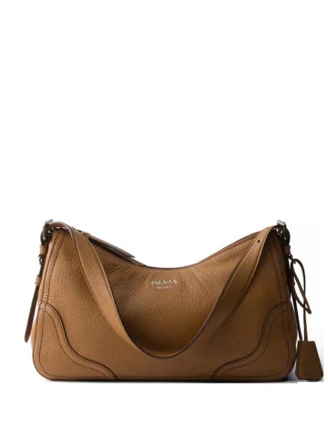 Aimèe large leather shoulder bag by PRADA