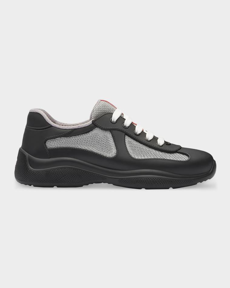 America's Cup Soft Rubber & Bike Fabric Sneakers by PRADA