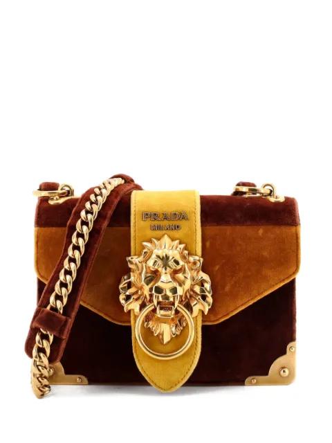 Animalier Cahier Convertible Velvet Small shoulder bag by PRADA Animalier Cahier Convertible Velvet Small shoulder bag by PRADA