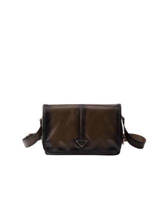 Antiqued Leather Shoulder Bag by PRADA