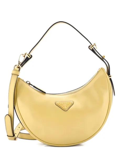 Arque Half Moon Leather Small hobo bag by PRADA 