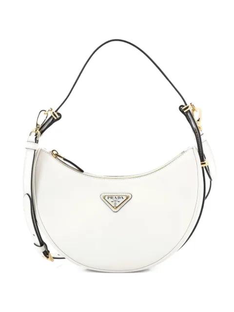 Arque Half Moon Leather Small hobo bag by PRADA 