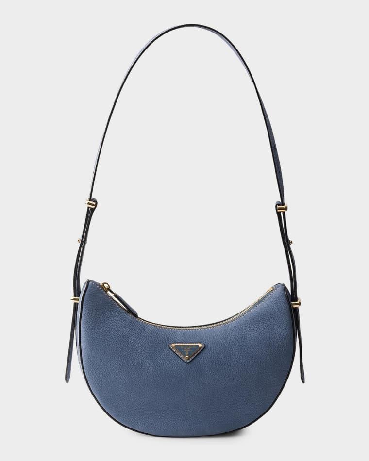 Arque Small Nubuck Leather Shoulder Bag by PRADA